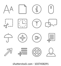 Simple icons for app, programs and sites. Set with different UI icons. EPS 10