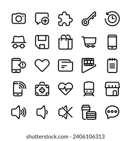 Simple icons basic for UI elements and web