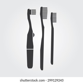 Simple icons: brushing teeth