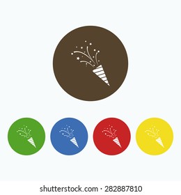 Simple icons Christmas crackers.