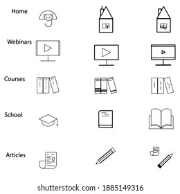 iconos simples para equipos y sitios web