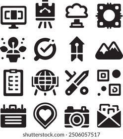 Simple icons EPS images ,Vector art icon packs.