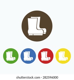 Simple icons garden boots.