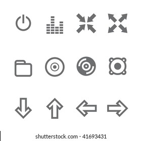 Simple icons isolated on white - Set 4 This set includes internet icons for websites, applications or presentations.