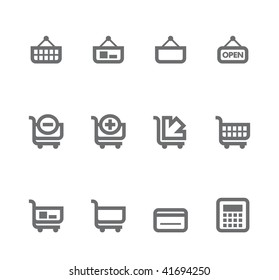 Simple icons isolated on white - Set 7 This set includes internet icons for websites, applications or presentations.