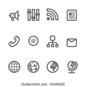 Simple icons isolated on white - Set 12 This set includes internet icons for websites, applications or presentations.