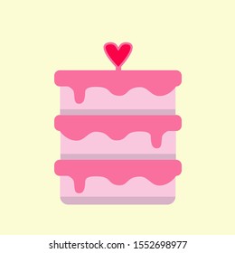 Simple icons material for wedding card design