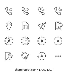 Simple Icons for Mobile Phone and Application