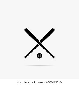 Simple icons on the theme of baseball.