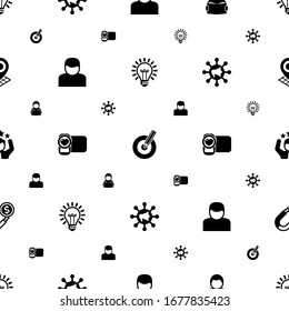 simple icons pattern seamless. Included editable filled Idea, Target keywords, Reading, User, video shooting, Global education, celebration icons. simple icons for web and mobile.
