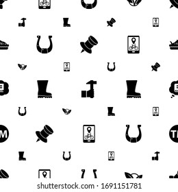 simple icons pattern seamless. Included editable filled Pin, Handicraft, vegetarian, horseshoe, Rubber boots, Bike rental app, Knowledge icons. simple icons for web and mobile.