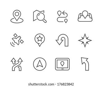 Simple Icons related to Navigation for you design 