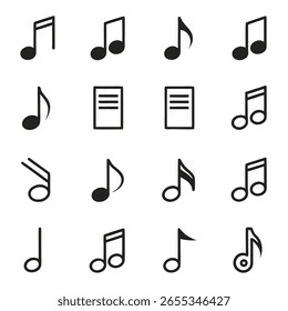 einfache Icons, die verschiedene Musikinstrumente und Audiogeräte darstellen Sammlung von Musik und Audio-Icons in Kreisen