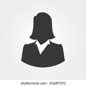 Simple icons: Silhouettes of business people