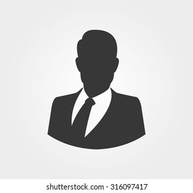Simple icons: Silhouettes of business people