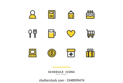 simple iconset materials - schedule