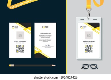 Simple Id card design template ,clean and smooth ,eps 10.