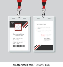 Plantilla de diseño de tarjeta de identificación simple
