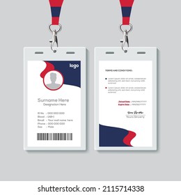Simple ID Card Design Template. Professional Identity Card Template Vector for Employee.
