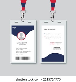 Simple ID Card Design Template. Professional Identity Card Template Vector for Employee.