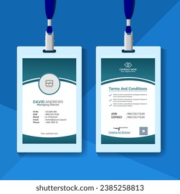 Simple ID card design template employee card