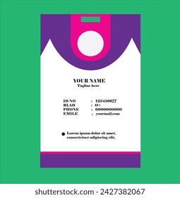 simple id card design vectore