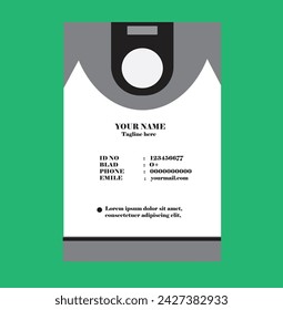 Einfache ID-Card-Design-Vektor