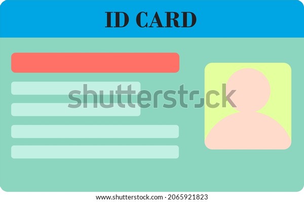 simple id card illustration, member card, drive\
card, student card .etc