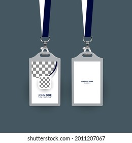 simple id card template with blank image