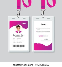 Simple Id Card Template Design With Vector