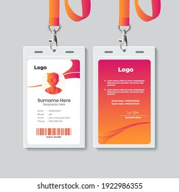 einfaches ID-Kartenvorlagendesign mit Vektorgrafik