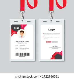 Simple Id Card Template Design With Vector