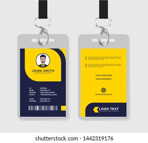 Simple id card template vector