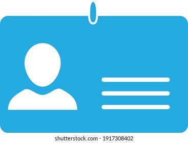 simple ID card verctor icon