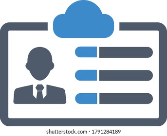 Icono de identificador simple (ilustración vectorial)