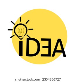 The simple idea against the background of yellow