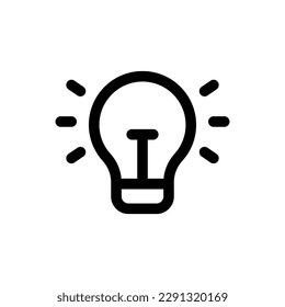 Simple Idea icon. The icon can be used for websites, print templates, presentation templates, illustrations, etc