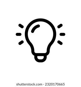 Simple Idea icon. The icon can be used for websites, print templates, presentation templates, illustrations, etc
