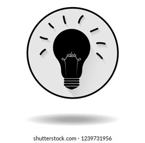 simple idea icon, light bulb icon isolated on white background. vector illustrations