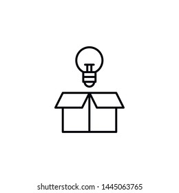 Simple idea line icon. Stroke pictogram. Vector illustration isolated on a white background. Premium quality symbols. Vector sign for mobile app and web sites.