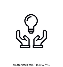 Simple idea line icon. Stroke pictogram. Vector illustration isolated on a white background. Premium quality symbol. Vector sign for mobile app and web sites.