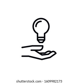 Simple idea line icon. Stroke pictogram. Vector illustration isolated on a white background. Premium quality symbol. Vector sign for mobile app and web sites.