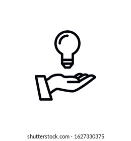 Simple idea line icon. Stroke pictogram. Vector illustration isolated on a white background. Premium quality symbol. Vector sign for mobile app and web sites.