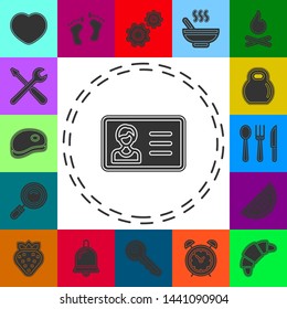 Simple Identification Card. Flat pictogram - simple icon