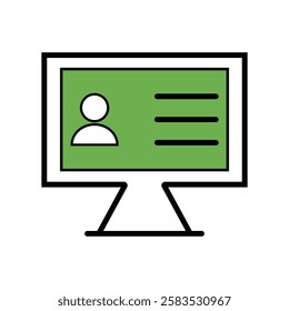 Simple Identification Card Icon Vector