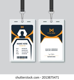 Diseño simple de tarjetas de identidad para uso corporativo 