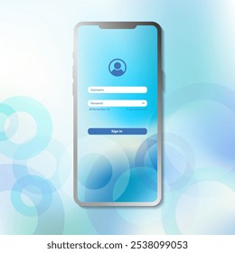 Simple Identity Entry design. Secure mobile Access design template.