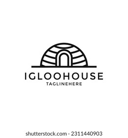 Simple Igloo House Logo Design Template