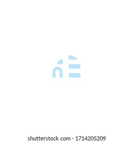 simple igloo logo icon design with blue colour