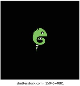 simple iguana logo / icon design inspiration